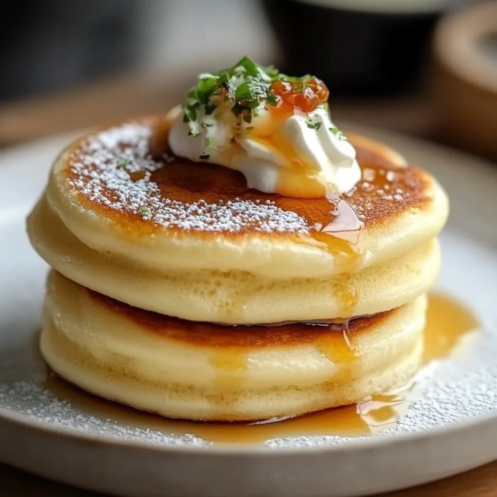 Flauschige japanische Soufflé-Pfannkuchen