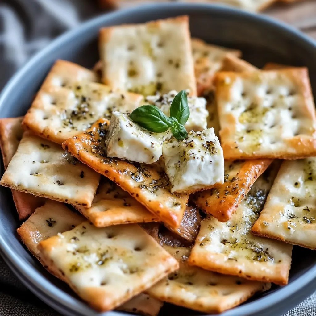 Knusprige italienische Kräuter-Käse-Cracker