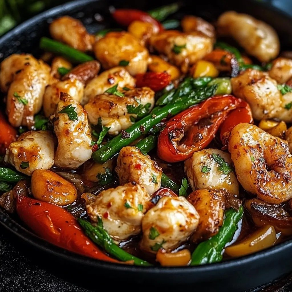 Feuerwerks Hähnchen Pfannengericht