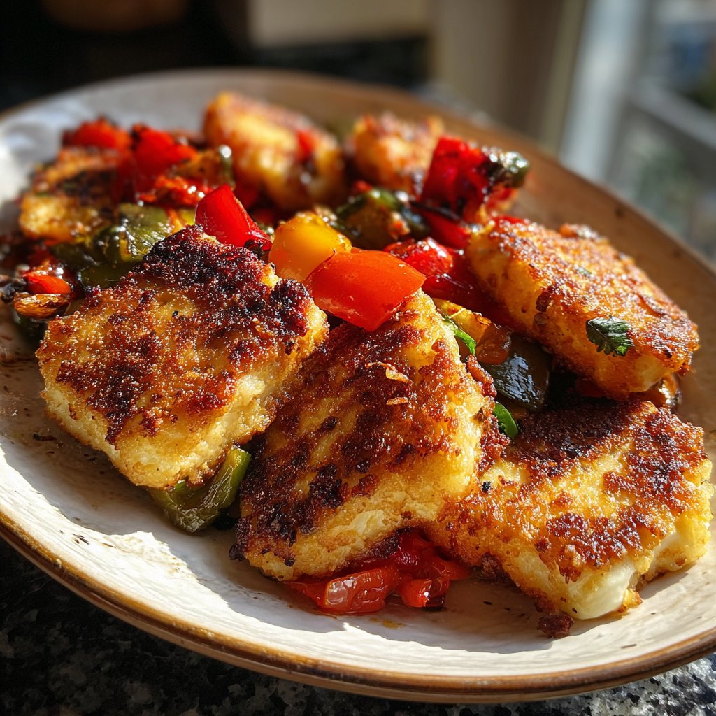 Gegrillter Halloumi Mit Gemüse