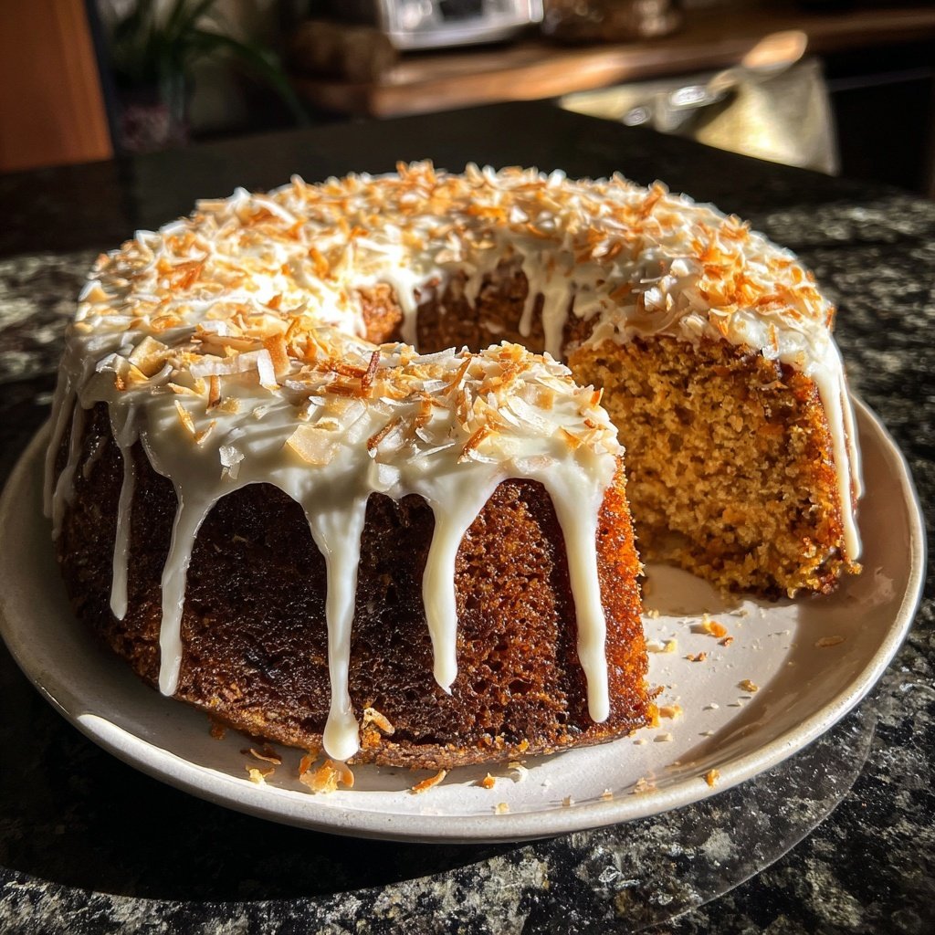 Karottenkuchen Mit Kokosraspeln