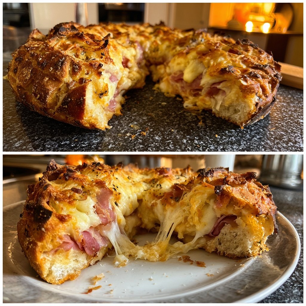 Zupfbrot Mit Schinken Und Käse