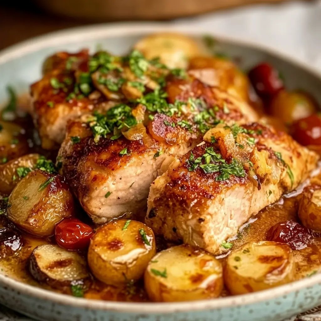 Bratkartoffel-Hähnchen-Auflauf