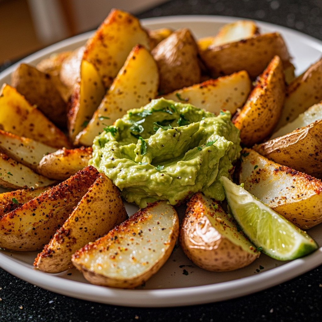 Ofenkartoffeln mit Avocado-Dip