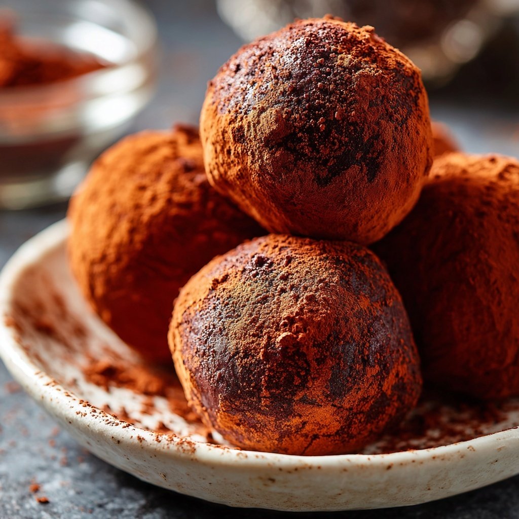 Schokoladentrüffel mit Kakao