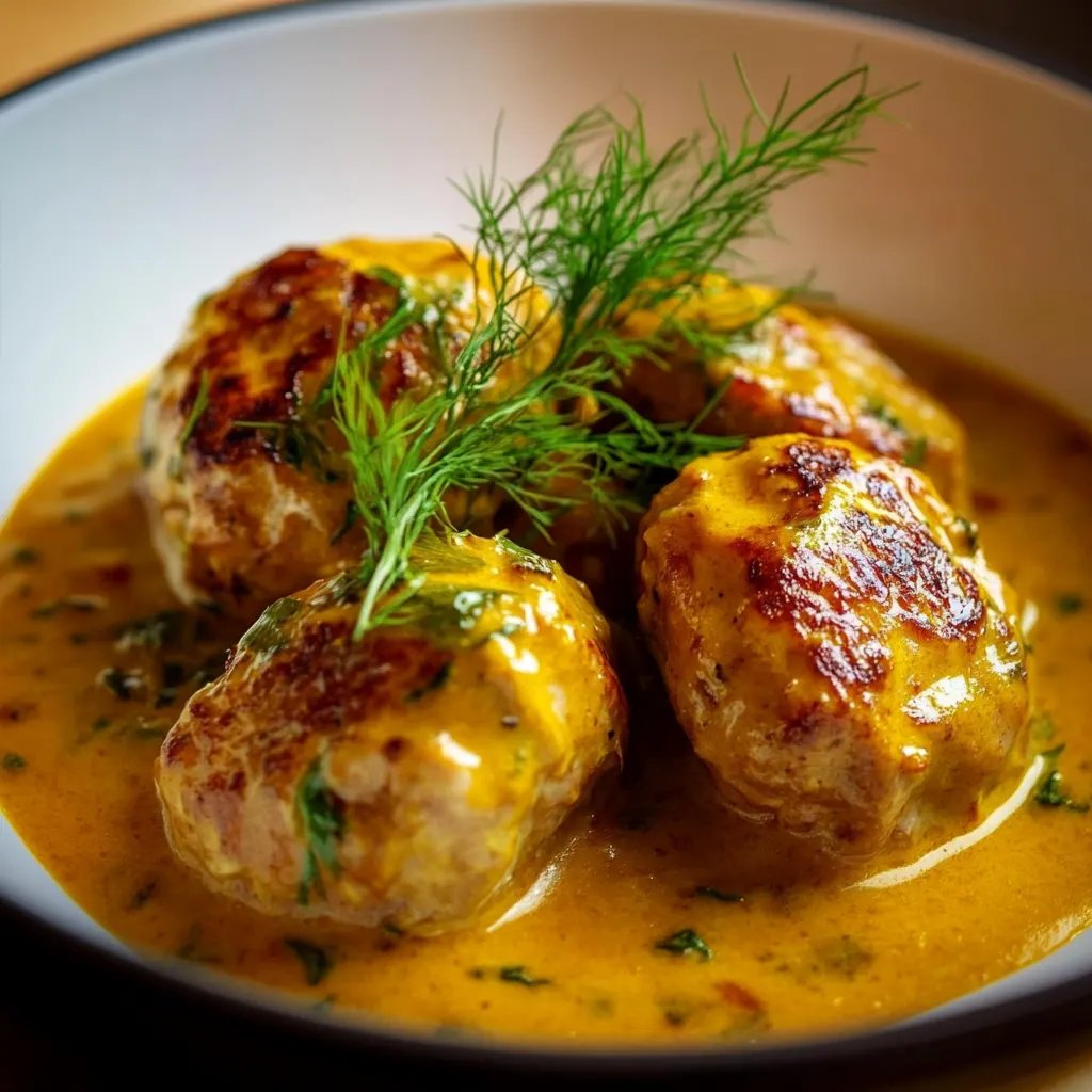 Linsenbällchen in Curry-Sauce