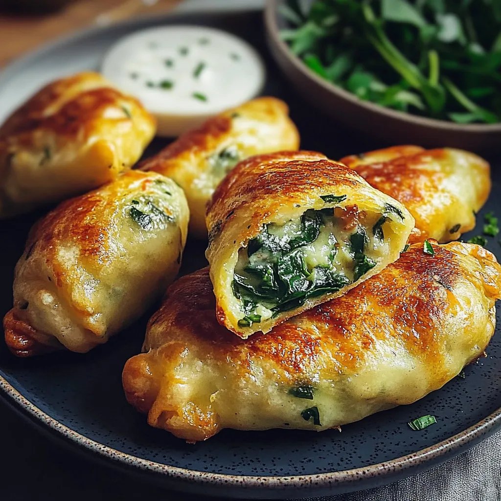 Kartoffeltaschen mit Spinat
