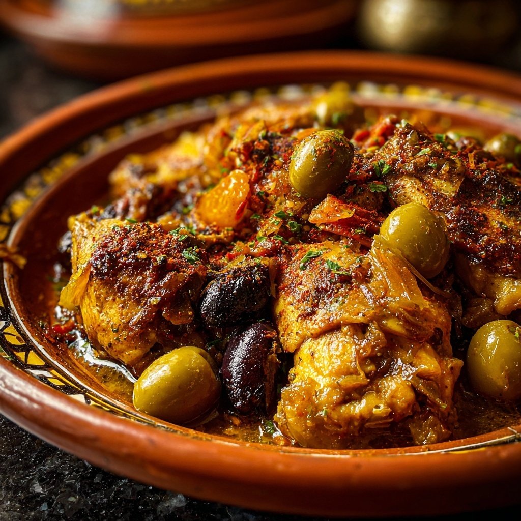 Internationale Küche Marokkanisches Hähnchen-Tagine