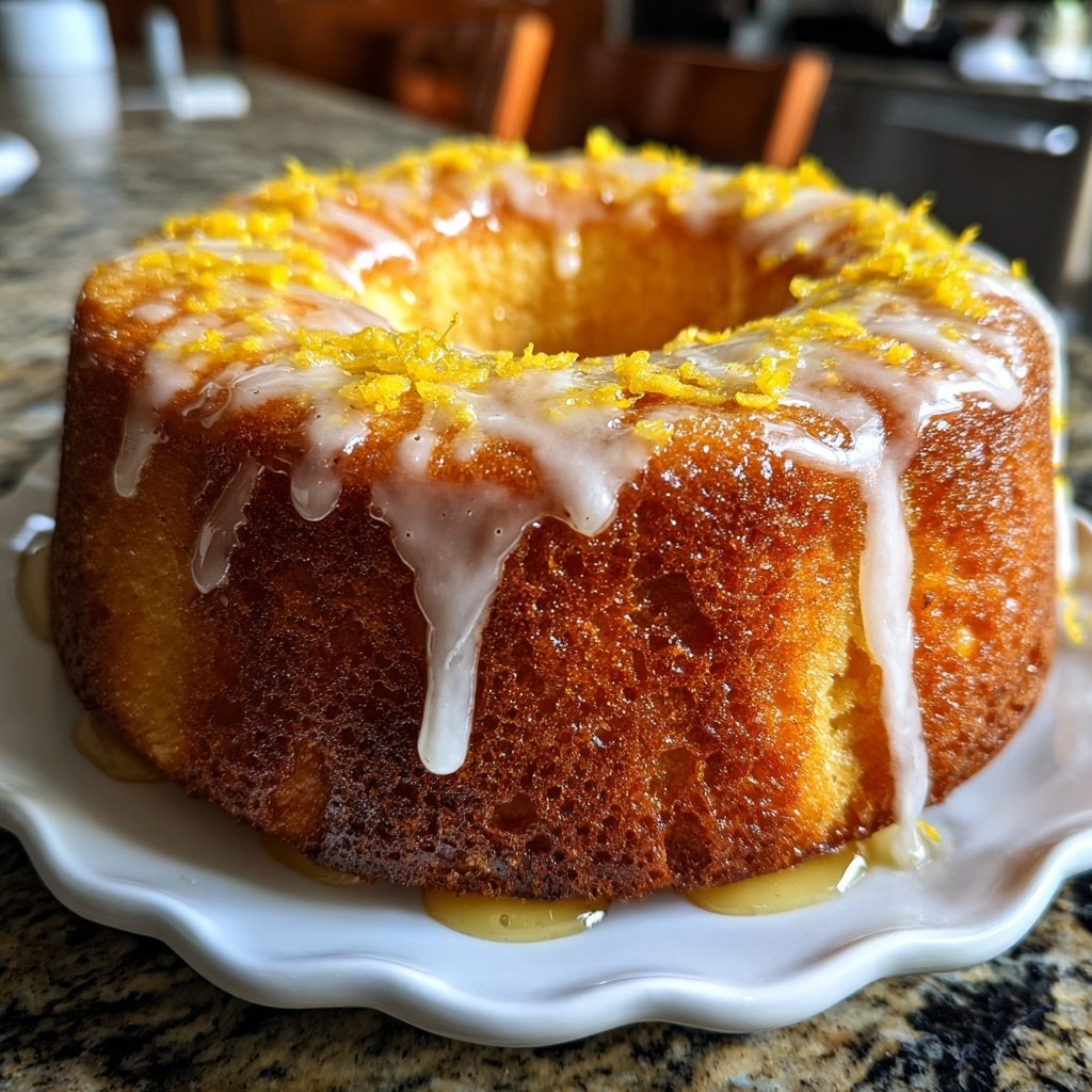 Zitronenkuchen mit Zitronensirup