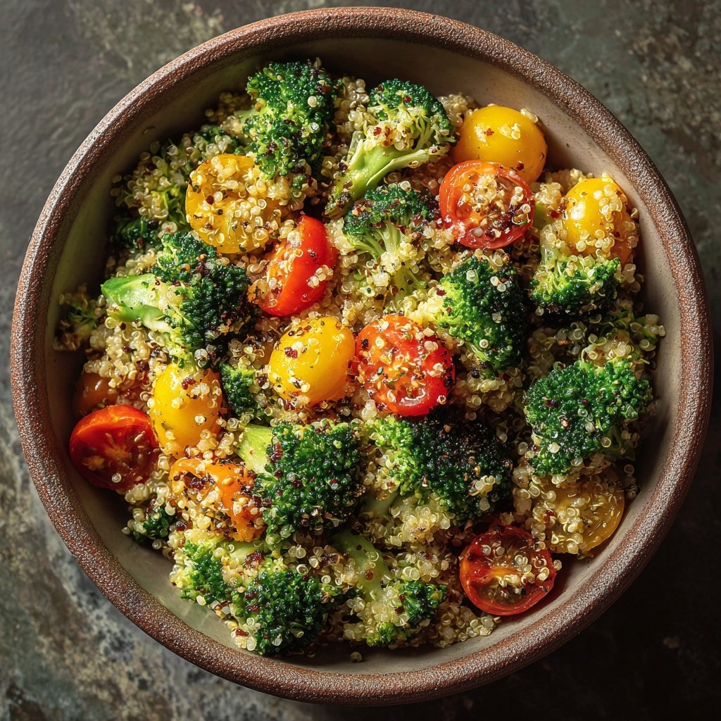 Kalorienarme Quinoa Bowl Mit Brokkoli
