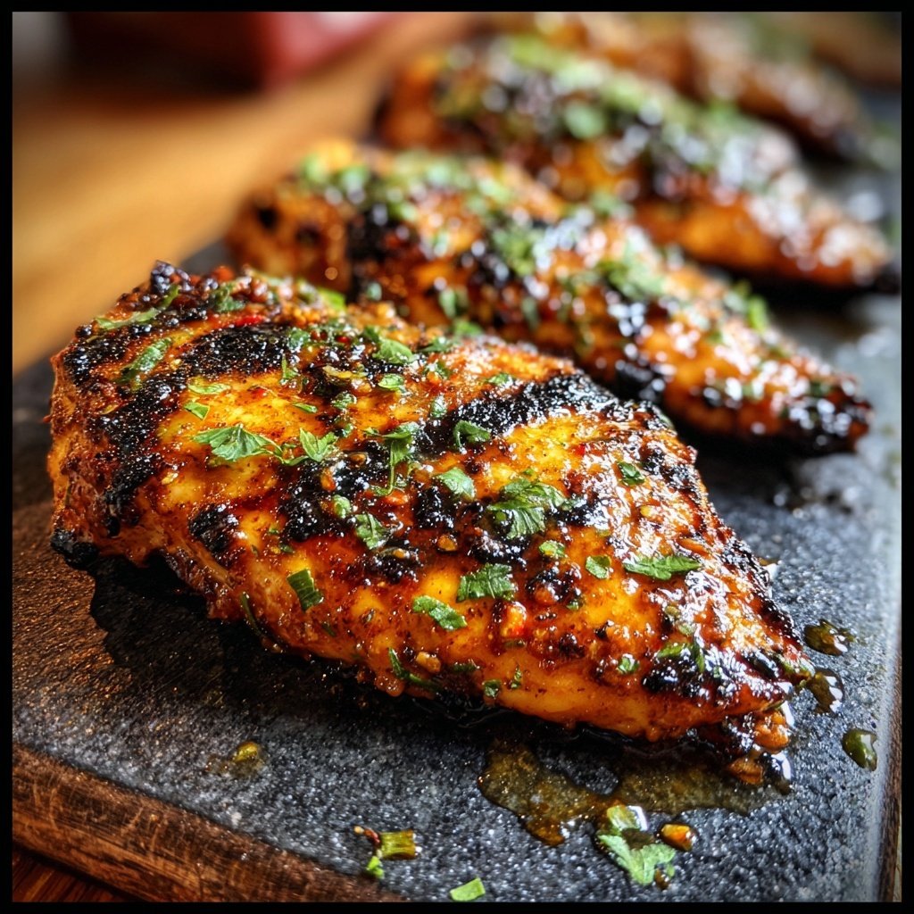 Gegrilltes Hähnchen Mit Chili Knoblauch Marinade