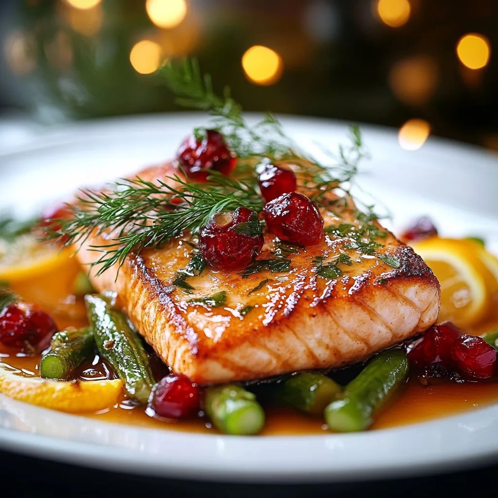 Lachs mit Granatapfel- und Orangenglasur