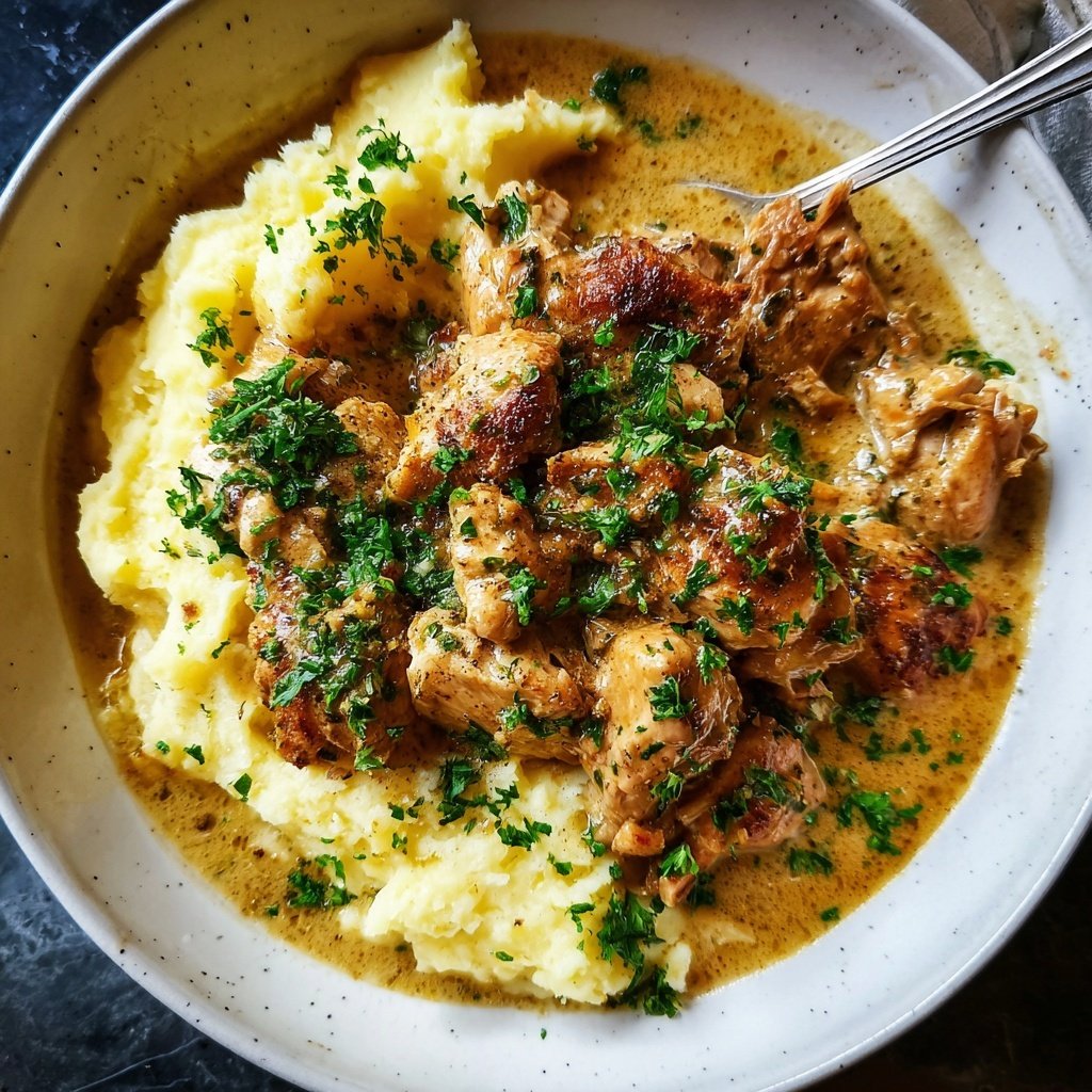 Hausmannskost Cremiges Hähnchen mit Kartoffelpüree